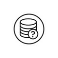 Database query icon logo sign vector outline