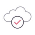 Database reception vector  color line icon Royalty Free Stock Photo