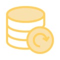 Database refresh color line icon Royalty Free Stock Photo