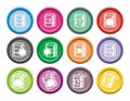 Database round icon sets Royalty Free Stock Photo