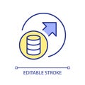Database scalability RGB color icon