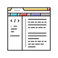 database scripts color icon vector illustration
