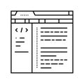 database scripts line icon vector illustration