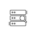 Database, search, networking icon. Simple line, outline vector elements of storage and cloud icons for ui and ux, website or Royalty Free Stock Photo