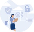 Database security abstract concept,secure file sharing,automatic backup Royalty Free Stock Photo