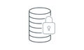 Database Security icon vector concept illustration for design. Royalty Free Stock Photo