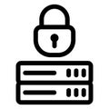 Database, security Isolated Vector icon which can easily modify or edit Royalty Free Stock Photo
