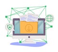 Database security software development. ID theft, hacking crime, computer malware. Data protection
