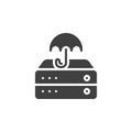 Database security vector icon Royalty Free Stock Photo