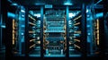 database server. big data and digital information management background. generative AI Royalty Free Stock Photo
