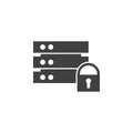Database, server, clock vector icon. Element of data for mobile concept and web apps illustration. Thin line icon for website Royalty Free Stock Photo