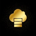 Database, server, cloud computing gold icon Royalty Free Stock Photo