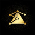 Database, server, connection gold icon Royalty Free Stock Photo