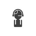 Database, server, customer vector icon. Element of data for mobile concept and web apps illustration. Thin line icon for website Royalty Free Stock Photo
