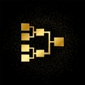 Database, server, diagram gold icon Royalty Free Stock Photo