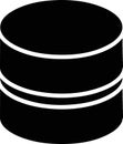Minimalist Black and White Database Icon Royalty Free Stock Photo