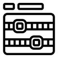 Database server icon showing data being processed Royalty Free Stock Photo