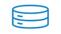 Database Server Icon Vector Graphic, Data Storage Cloud Computing Symbol, vector design Generative AI Royalty Free Stock Photo