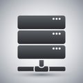 Vector database server icon Royalty Free Stock Photo