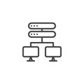 Database server line icon Royalty Free Stock Photo