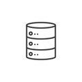 Database server line icon