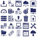 Database, Server and Location Icons Set every icon can easily modify or edit Royalty Free Stock Photo