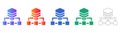 Database Server Network Data Structure Icon Set Royalty Free Stock Photo