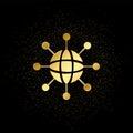 Database, server, network gold icon Royalty Free Stock Photo