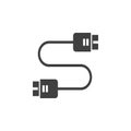 Database, server, plug in vector icon. Element of data for mobile concept and web apps illustration. Thin line icon for website Royalty Free Stock Photo