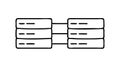 Database Server Rack Storage, vector design Generative AI Royalty Free Stock Photo