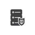 Database server security vector icon Royalty Free Stock Photo