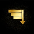 Database, server, sort gold icon Royalty Free Stock Photo