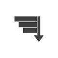 Database, server, sort vector icon. Element of data for mobile concept and web apps illustration. Thin line icon for website