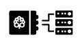 Database Server Storage Icon Vector, Data, Information, vector design Generative AI Royalty Free Stock Photo