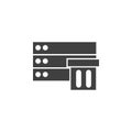 Database, server, storage vector icon. Element of data for mobile concept and web apps illustration. Thin line icon for website Royalty Free Stock Photo