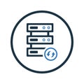 Database, server, update icon. Simple editable vector graphics Royalty Free Stock Photo
