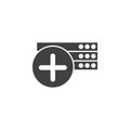 Database, server vector icon. Element of data for mobile concept and web apps illustration. Thin line icon for website design and Royalty Free Stock Photo