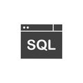 Database, server vector icon. Element of data for mobile concept and web apps illustration. Thin line icon for website design and Royalty Free Stock Photo
