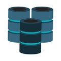 Database servers disks technlogy symbol Royalty Free Stock Photo