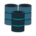 Database servers disks technlogy symbol