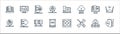 database and servers line icons. linear set. quality vector line set such as file transfer, maintenance, ssd disk, public, server