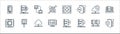 database and servers line icons. linear set. quality vector line set such as protected, server, statistic, processor, cloud, local