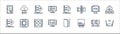 database and servers line icons. linear set. quality vector line set such as wifi router, switch, statistic, malware, sql, data