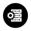 Database, setting, server icon. Black vector design Royalty Free Stock Photo