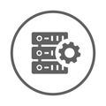 Database, setting, server icon. Gray vector design Royalty Free Stock Photo