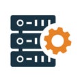 Database, setting, server icon. Simple vector design Royalty Free Stock Photo