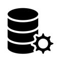 Database setting vector glyphs icon