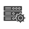 Database Settings icon vector image. Royalty Free Stock Photo