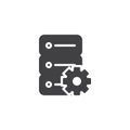 Database settings vector icon Royalty Free Stock Photo