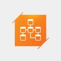 Database sign icon. Relational database schema. Royalty Free Stock Photo